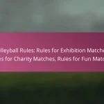 Volleyball Rules: Rules for Exhibition Matches, Rules for Charity Matches, Rules for Fun Matches