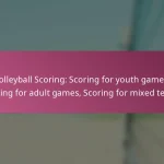 Volleyball Scoring: Scoring for youth games, Scoring for adult games, Scoring for mixed teams