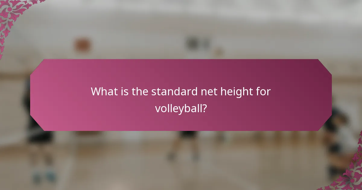 What is the standard net height for volleyball?